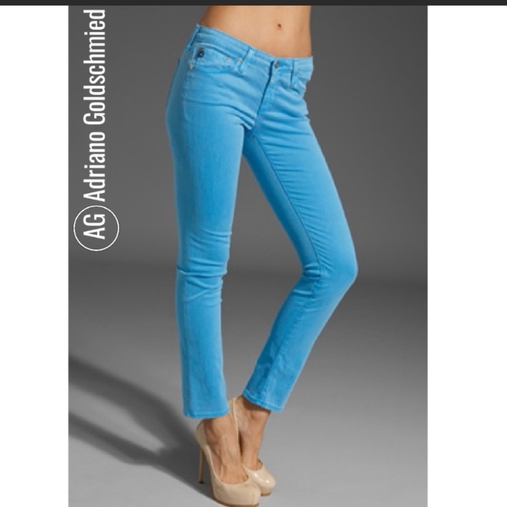 AG jeans. Cobalt bright blue. Soft. 26 The Stilt